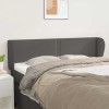 VidaXL Tăblie de pat cu aripioare gri 147x23x78/88 cm piele ecologică 3117098