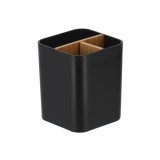 Organizator X3 Bamboo 9X9X11 Cm &ndash; Negru | Organizatoare Baie