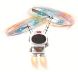 Robot spatial zburator ZYTEQ&reg;️, jucarie interactiva, lumini LED, astronaut luminous, alb