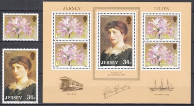 Jersey 1986 - Crini din Jersey, Serie + Colita, MNH foto