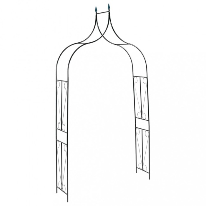 Gossi arcada de gradina, verde inchis, 120 x 38 x 258 cm, fier