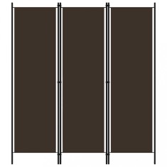 vidaXL Paravan de cameră cu 3 panouri, maro, 150 x 180 cm