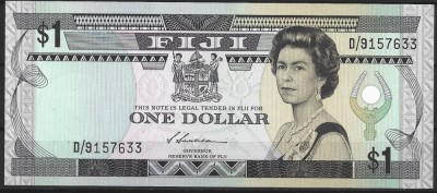 !!! RARR : FIJI - 1 DOLAR (1987). - P 86 - UNC / CEA DIN SCAN foto