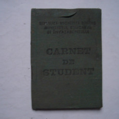 Carnet de student subingineri TCM, 1984