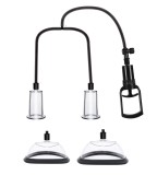 Pompa Manuala pentru Vulva si Sani cu 4 Cupe, Negru