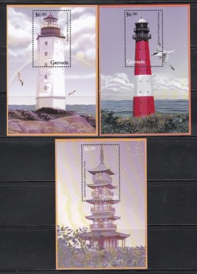 Grenada 2001 - Faruri, 3 Colite, MNH foto