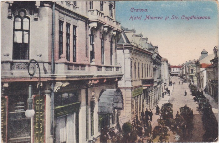 CP Craiova Hotel Minerva si strada Cogalniceanu ND(1920)