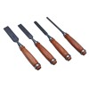 Set 4 dalti pentru lemn, maner din lemn, 230 mm