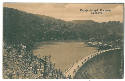 1094 - BREAZOVA, Caras-Severin, water dam, Romania - old postcard - unused foto