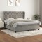 vidaXL Pat box spring cu saltea, gri deschis, 180x200 cm, catifea 3129405