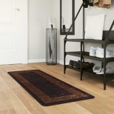 vidaXL Covor Runner MARSA Negru 50 x 200 cm Poliester și PVC 42023280