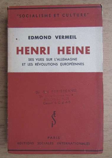 Edmond Vermeil - Henri Heine (1939)