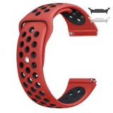 Curea silicon compatibila Samsung Galaxy Watch8 44mm, Rosu/Negru