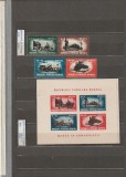 ROMANIA 1948 LP 245 LP 246 MUNCA IN COMUNICATII SERIE+COLITA NEDANTELATA MNH