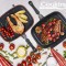 TIGAIE DUBLA DREPTUNGHIULARA TIP GRILL, ALUMINIU, 36x24x7.5 CM,DARK LINE CLASSIC,COOKING