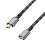 CABLU alimentare si date LOGILINK, pt. smartphone, USB 3.2, USB Gen Type-C (T) la USB Type-C (M), 1m, PD 100W, 2 x ecranat, aluminiu, negru&amp;gri, &quot;CUA0