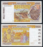 AFRICA OCCIDENTALA, COASTA DE FILDES. 1000 FRANCI 2002. UNC