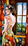 Tablou abstract-Prin fereastra