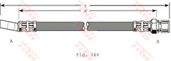 Conducta / cablu frana SAAB 9-3 (YS3D) (1998 - 2003) TRW PHD348