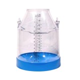 Bidon colectare lapte transparent 32 L UKAL , recipient policarbonat gradat pentru uz alimentar