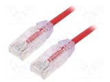 Patch cord PANDUIT TX6-28&trade;, U/UTP 6 litat Cu LSZH roşu 2m 28AWG