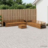 Cumpara ieftin Set de canapele de exterior 9 buc. 8-Locuri natural