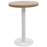 VidaXL Masă de bistro, maro deschis, 60 cm, MDF