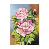 Tablou pictat manual, Ale mele flori frumoase- 35x25cm ulei pe panza, Fabulos