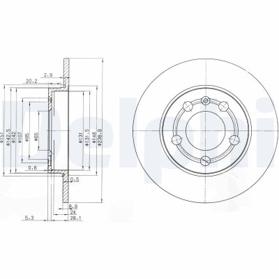 DELPHI BG3738 Disc frana foto