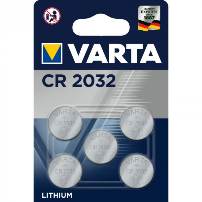 Baterie Varta CR2032, Set 5 Bucati