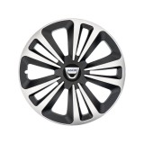 Set 4 Capace Roti Terra Gri-Negru R15, Compatibil Cu Dacia