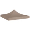 Acoperis Cort Petrecere 2x2m Gri Taupe 270 g/m&sup2; Oxford PVC Impermeabil Inlocuire Pavilion Gradina