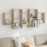 VidaXL Raft de perete, stejar sonoma, 159x18x65 cm, lemn prelucrat