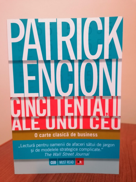 Patrick Lencioni, Cinci tentații ale unui CEO. O poveste despre leadership