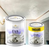Vopsea Decorativa Interior Eva Madreperla Alb Perlat 3 Litri | Pachet 2+1 Inclus (2L + 1L) cu Fulgi de Sticla Luminosi &ndash; Toro Decor