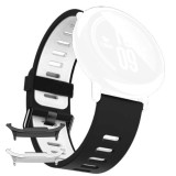 Curea din silicon compatibila cu Samsung Galaxy Watch8 40mm, Black Frost
