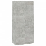 Șifonier, gri beton, 90x52x200 cm, PAL, MDF, 1, vidaXL