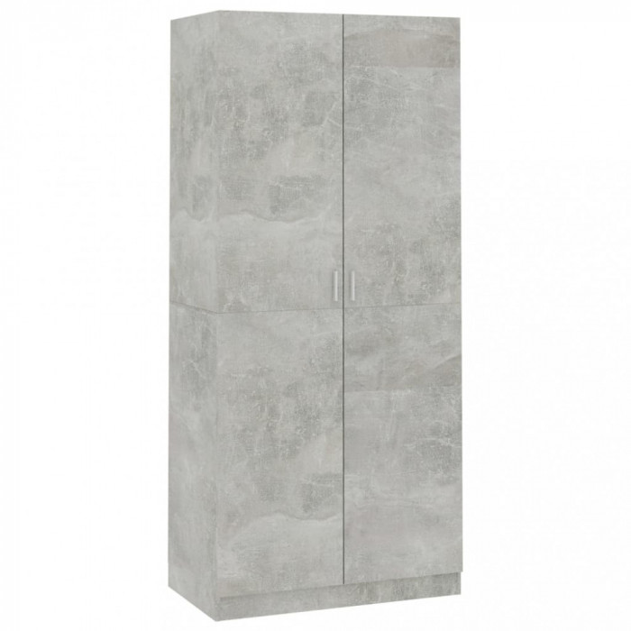 Șifonier, gri beton, 90x52x200 cm, PAL