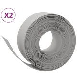 Cumpara ieftin Borduri de gradina, 2 buc, gri, 10 m 20 cm, polietilena