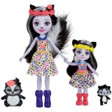 Cumpara ieftin Set papusi Enchantimals - Sage Skunk &amp;amp; Caper si Sabella Skunk &amp;amp; Striper