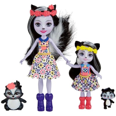 Set papusi Enchantimals - Sage Skunk &amp;amp;amp; Caper si Sabella Skunk &amp;amp;amp; Striper foto