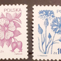 Polonia 1989 fructe , plante medicinale flora , serie 2v. Mnh