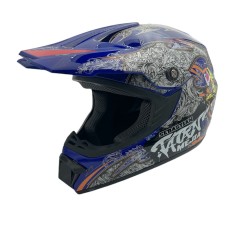 Casca cross/atv copii Mejia albastru/gri marime M