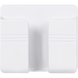 Suport pentru Telefon sau Telecomanda TV si AC, 8.7 x 9.8 cm, cu prindere auto-adeziva, cu Prindere pe orice suprafata plana Universal, Alb Alb Adeziv