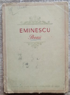 Poezii - Mihai Eminescu// 1953 foto