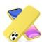 Husa silicon antisoc cu microfibra in interior Iphone 12 Pro Max , Galben
