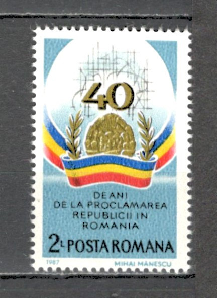 Romania.1987 40 ani Republica ZR.816