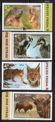 ROMANIA 2013, Fauna, Specii din Romania, MNH, serie neuzata, 2003 foto