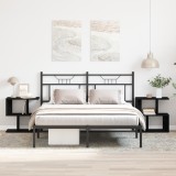 VidaXL Noptiere, 2 buc., stejar negru, 50x30x51,5 cm, lemn prelucrat