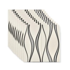 Set 5 x Placi de tapet 3D, autoadeziv autocolant, spuma moale, design modern, pentru interior, usor de curatat, rezistent la apa, dimensiuni 68 cm x 6